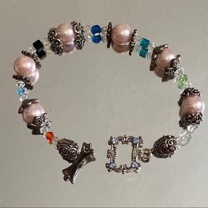 Handmade Swarovski Crystal bracelet and pearls